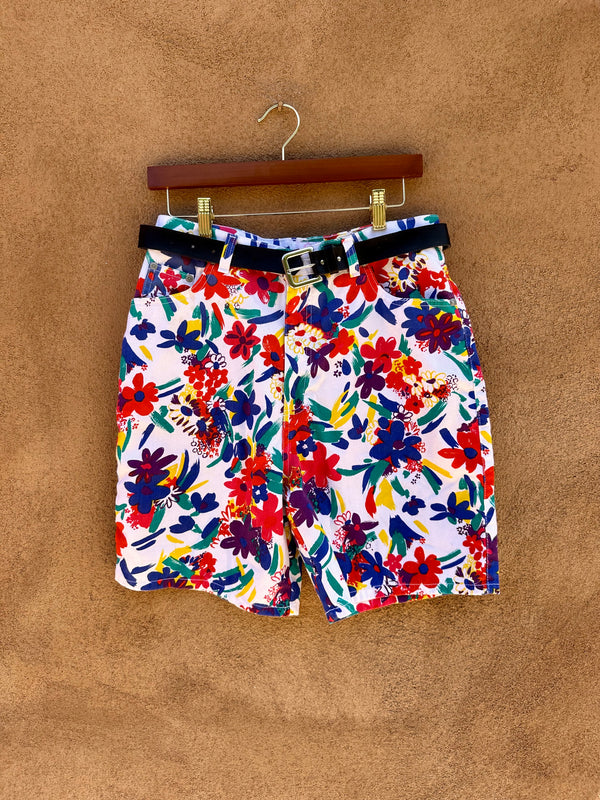 1980's Sasson Floral Shorts