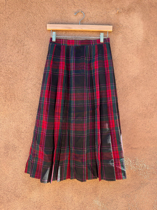 Allen Jolly Plaid Wool Skirt - 6 - as is