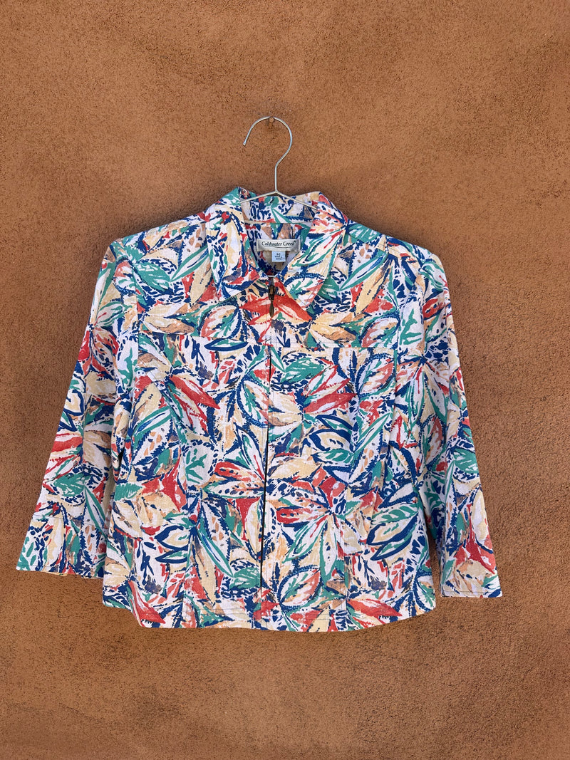 Colorful Coldwater Creek Linen Jacket