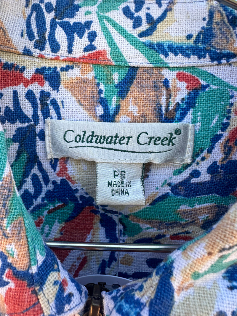 Colorful Coldwater Creek Linen Jacket