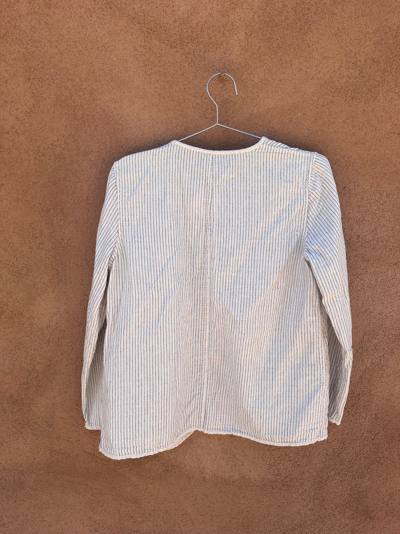 Striped Eileen Fisher Cotton Blazer