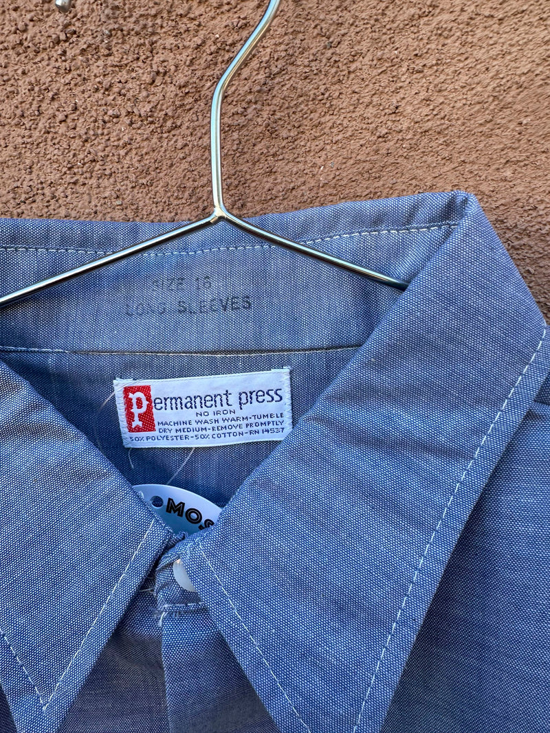 1960's Deadstock Permanent Press Work Shirt