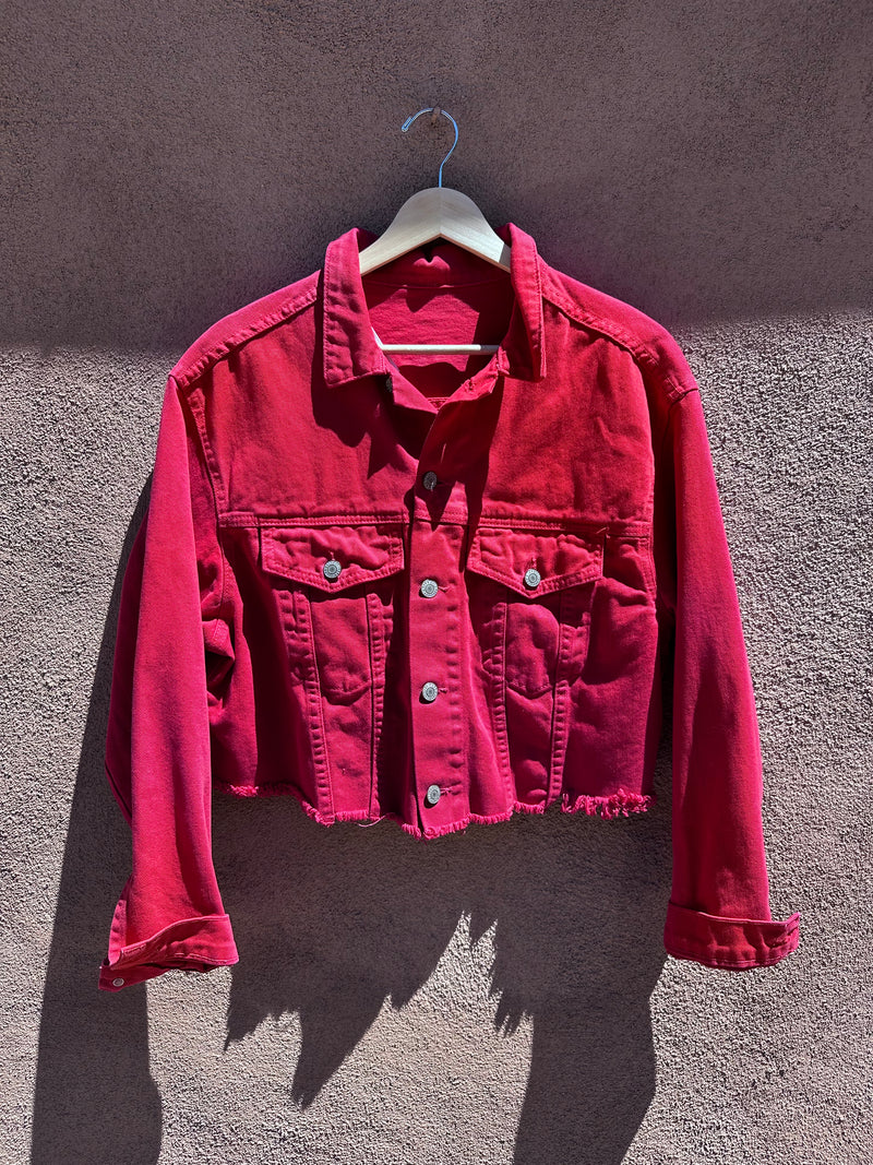 Cropped Red Denim Jacket - John Galt