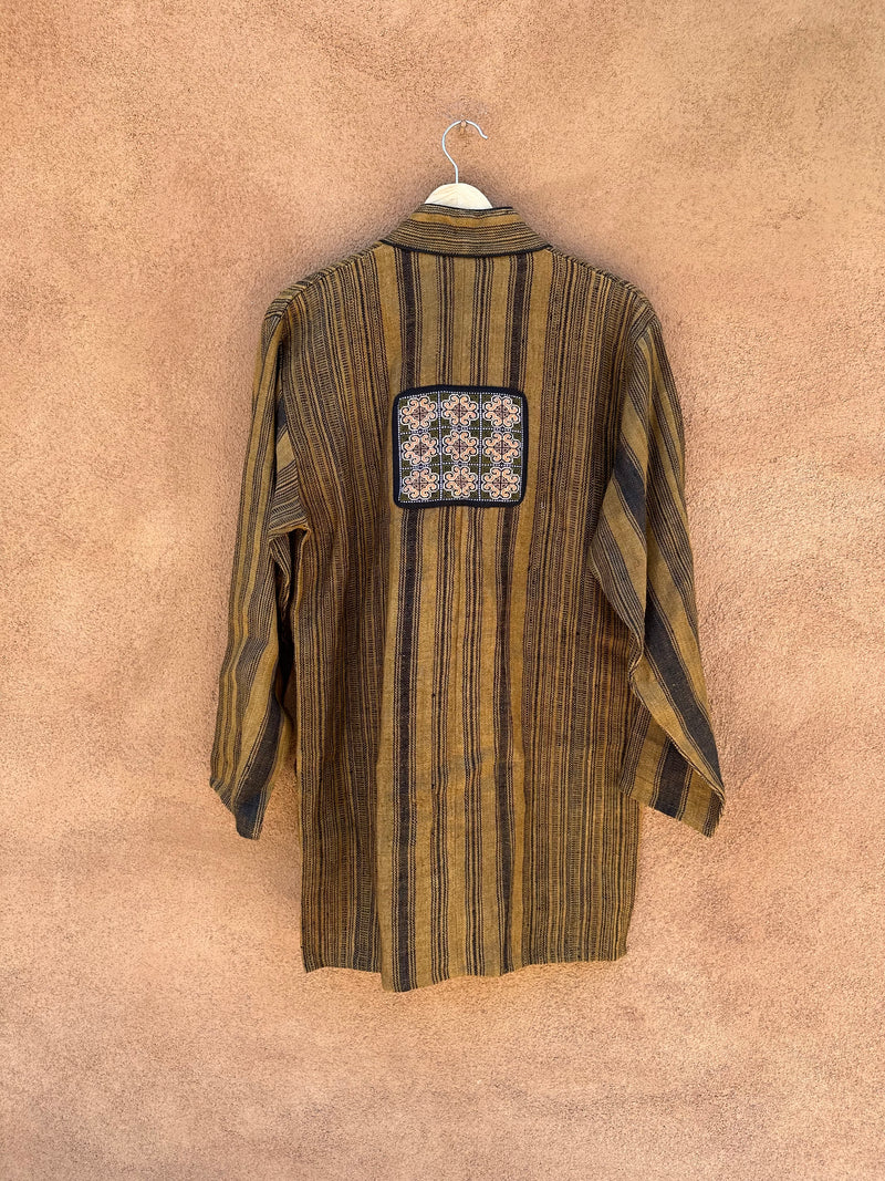 Gold and Black Raw Silk Jacket