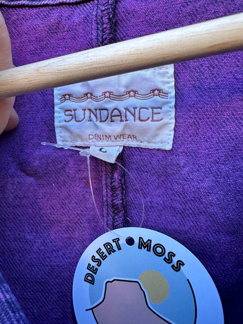 Purple Sundance Denim Jacket with Puff Paint - as is