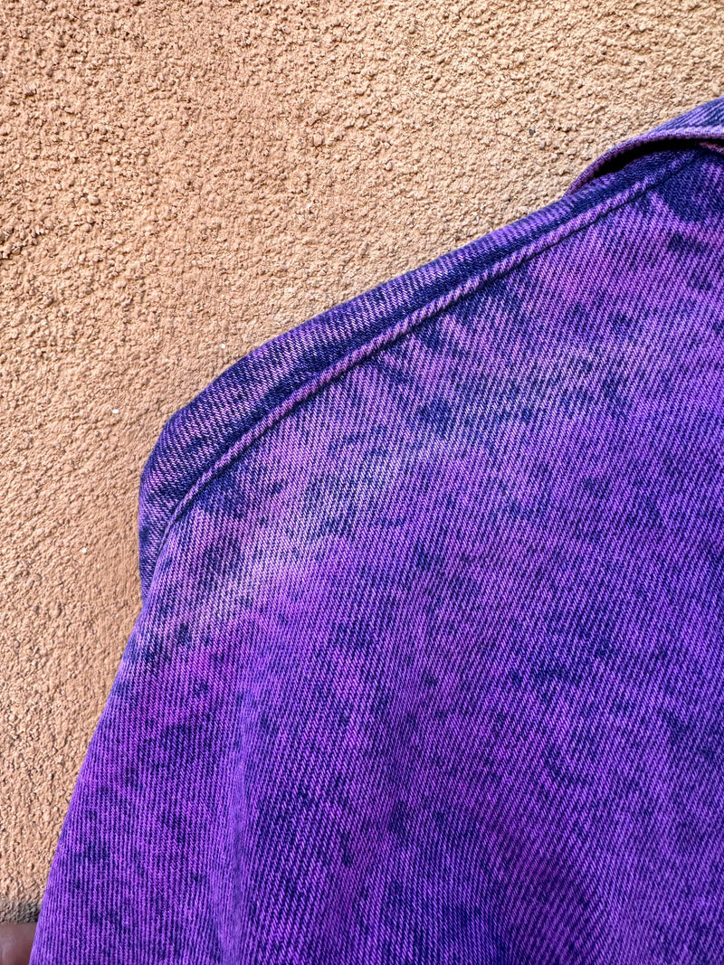 Purple Sundance Denim Jacket with Puff Paint - as is