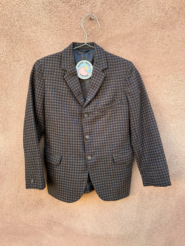 KC Boyswear Plaid Wool 1950's Blazer