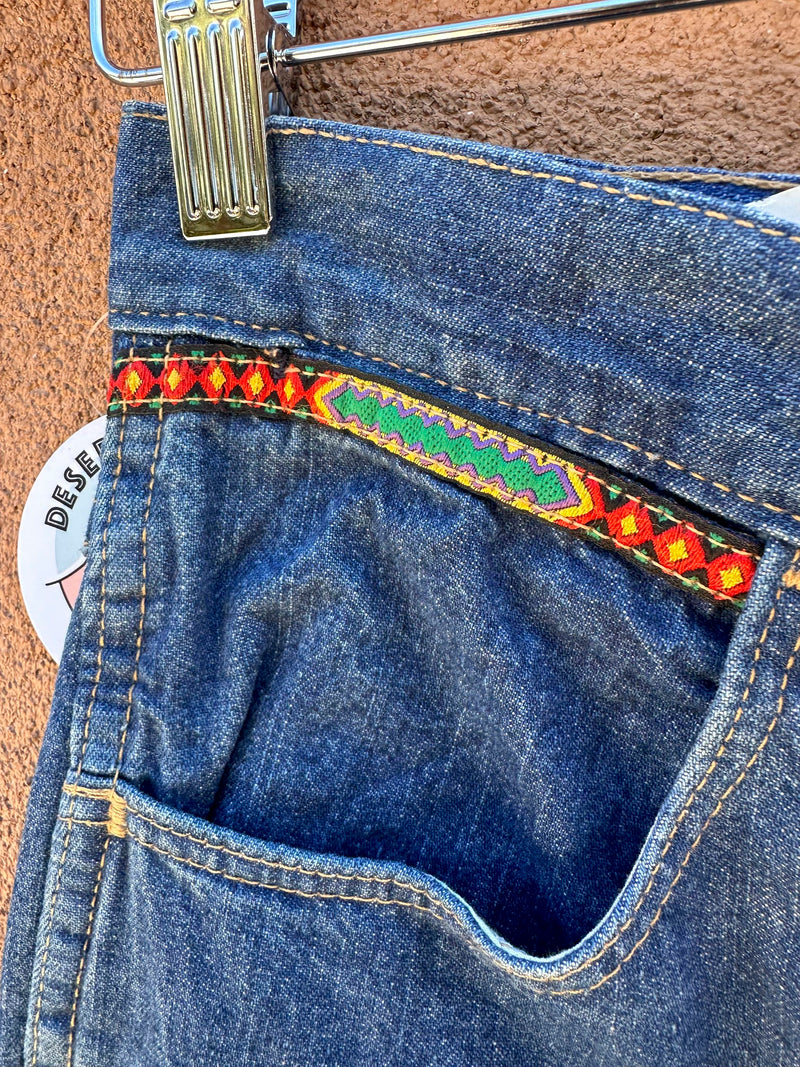 Wrangler Low Rise Boot Cut Jeans with Southwest Embroidery - 0 x 32