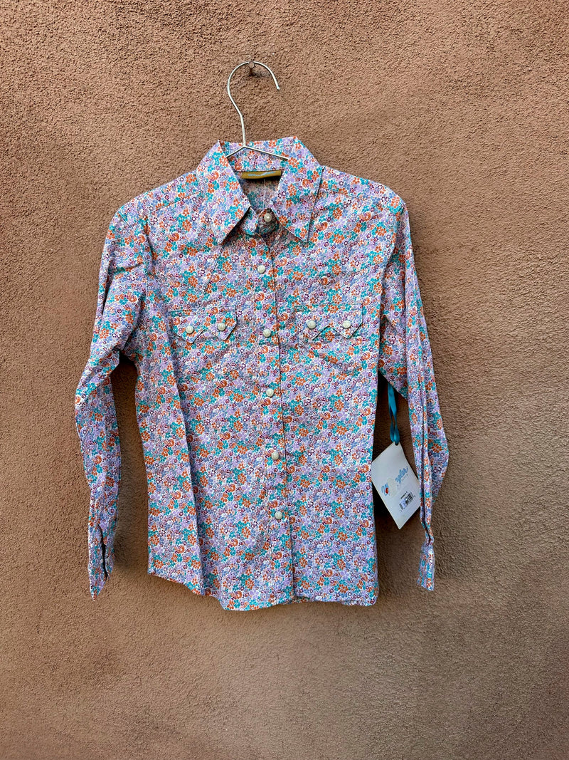 Pink Floral Girl's Wrangler Cowgirl Shirt