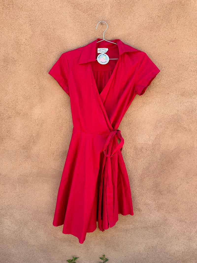 Maggie Tang Red Wrap Dress