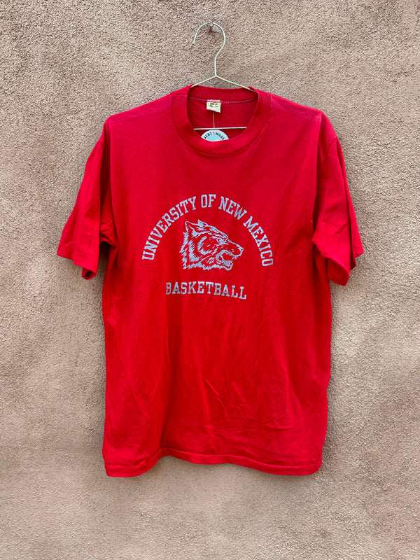 1980's Red UNM Lobos Basketball T-shirt