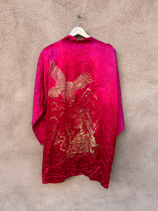 Silk Haori with Golden Eagle & Tiger - as is