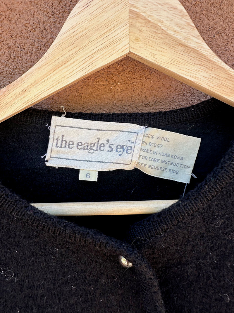 Black Boiled Wool Jacket - The Eagle's Eye