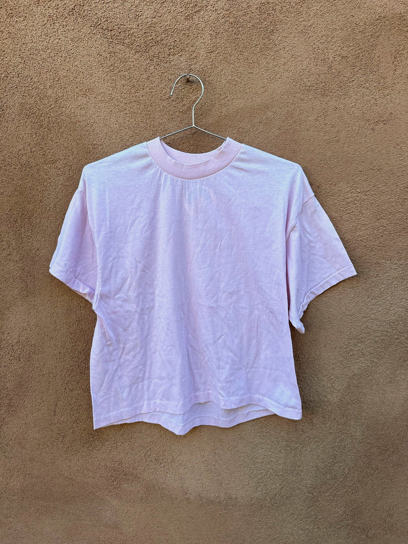 Plain Pink Cropped Box T-shirt