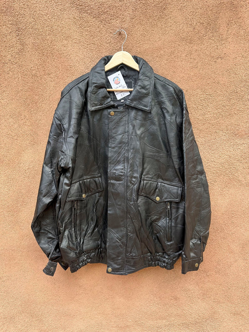 Southwest Territory Patchwork Leather Jacket