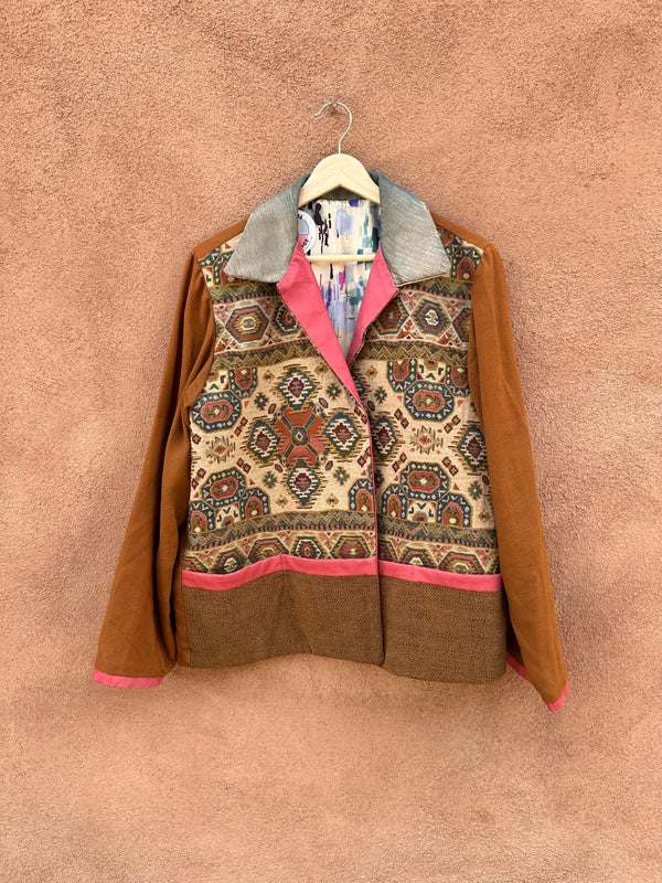 Textile/Silk Batik Panel Jacket