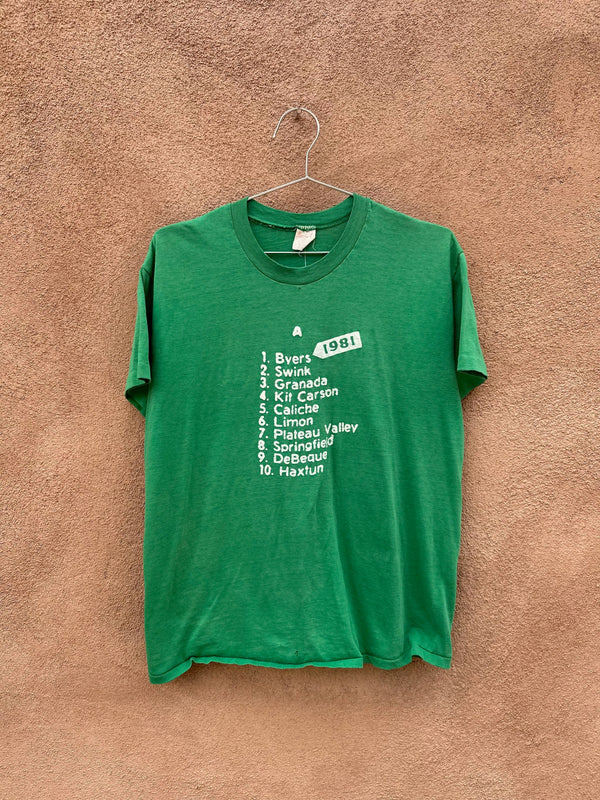 The Byers Bulldogs Green Machine '81 T-shirt