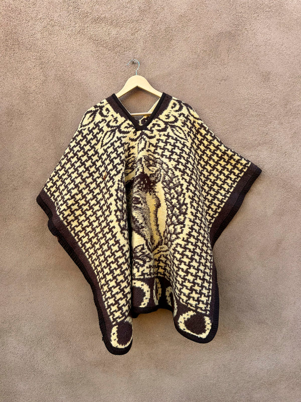 Brown & Mustard Horse Poncho - as is