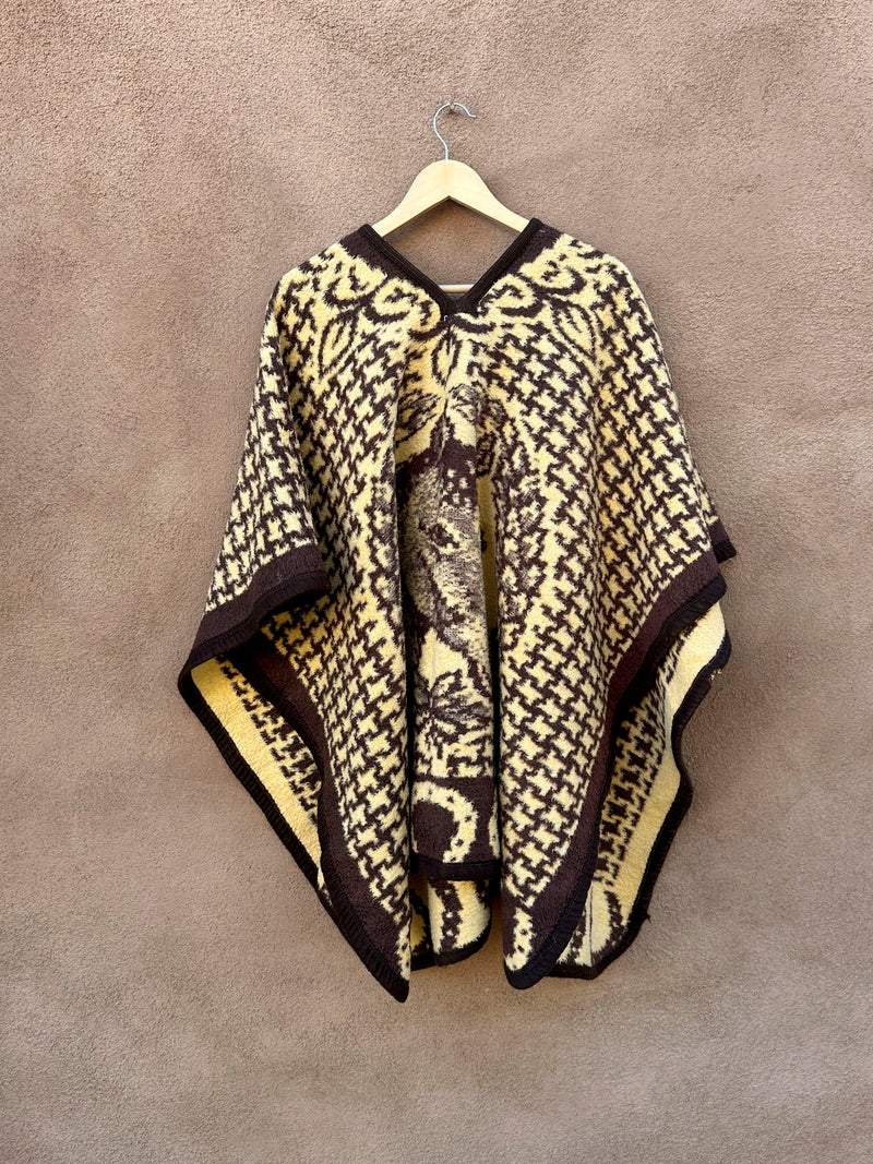 Brown & Mustard Horse Poncho - as is