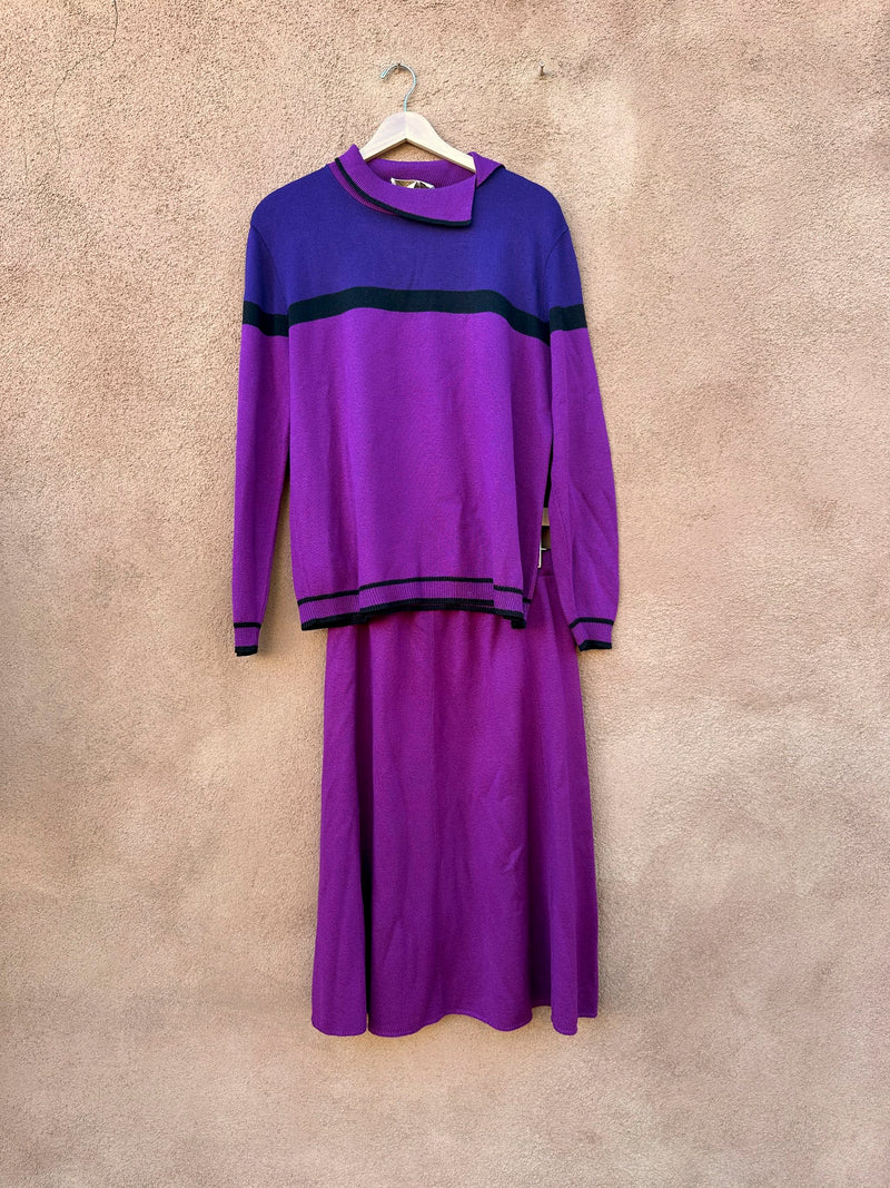 Purple Vivanti Sweater & Skirt Combo