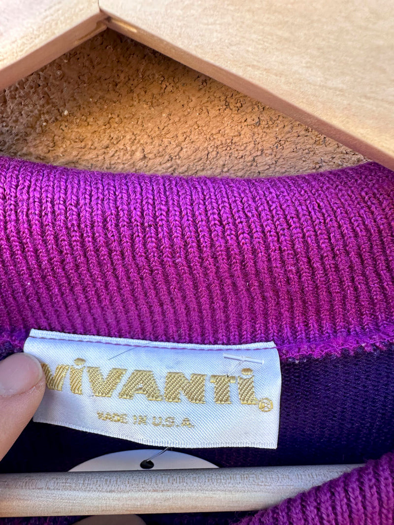 Purple Vivanti Sweater & Skirt Combo