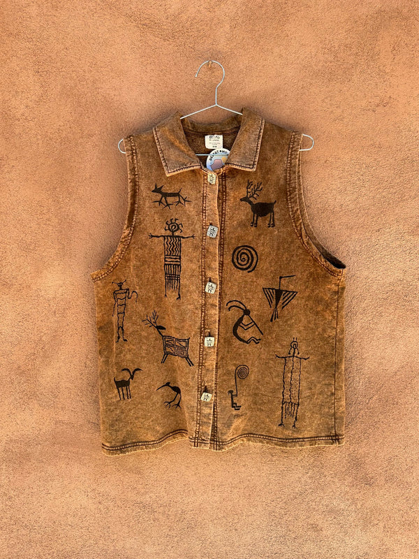 Cotton Petroglyph Vest