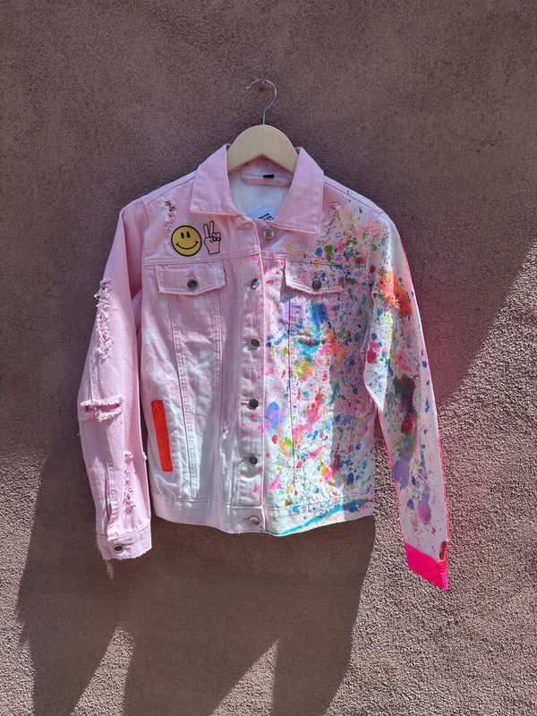 Pink Hand Painted Yin Yang Jacket