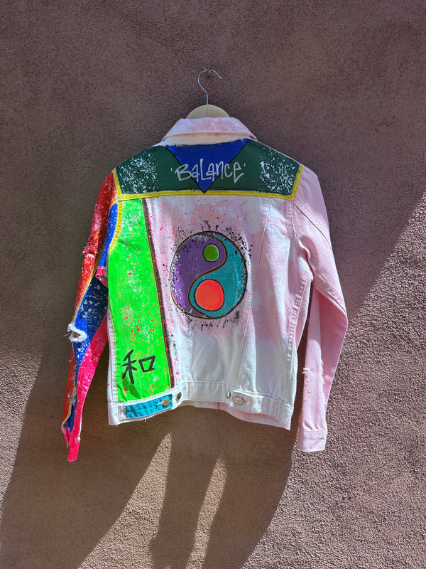 Pink Hand Painted Yin Yang Jacket