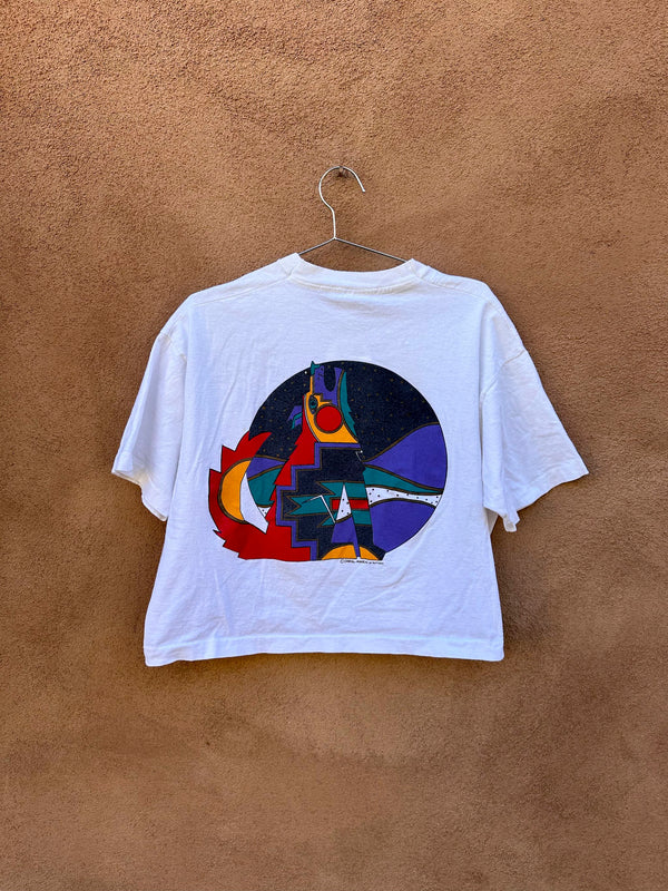 1980's Cropped Howling Coyote T-shirt