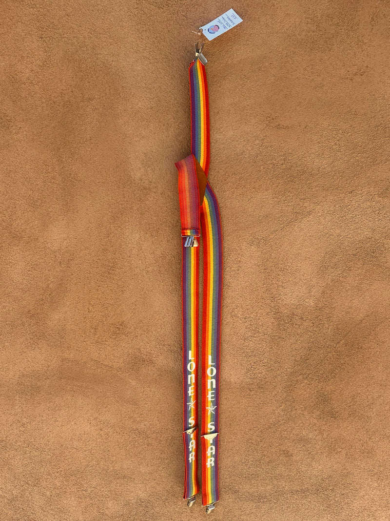 1980's Lone Star Rainbow Suspenders