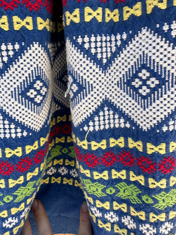 Embroidered Guatemalan Skirt - Blue