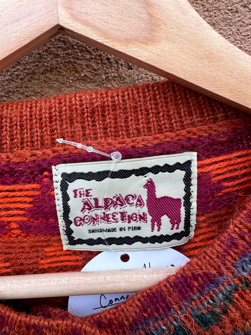 Orange Alpaca Connection Peru Cardigan