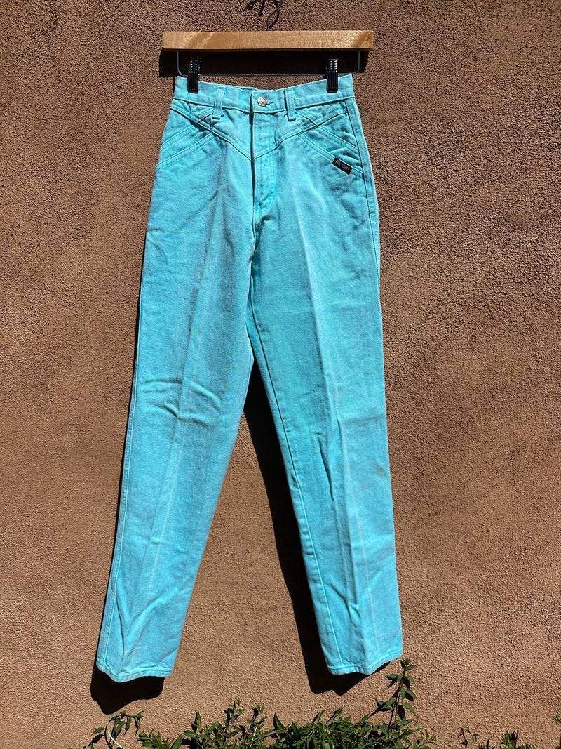 Robin Egg Blue Rockies Western Jeans - 25