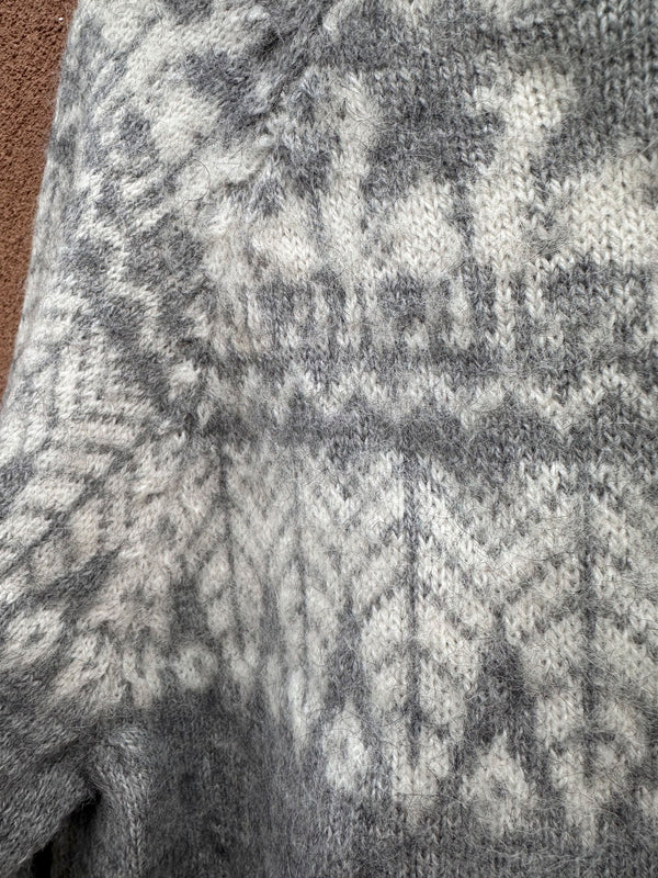 Gray and Cream Alpaca Connection Sweater