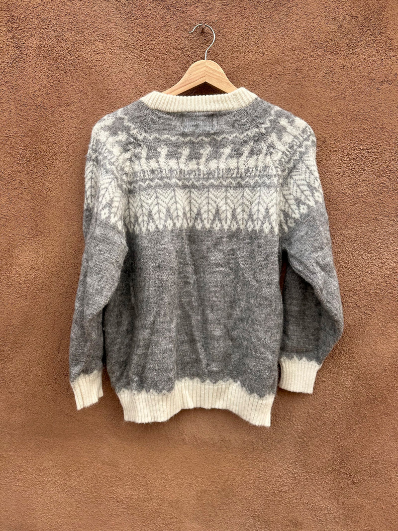 Gray and Cream Alpaca Connection Sweater