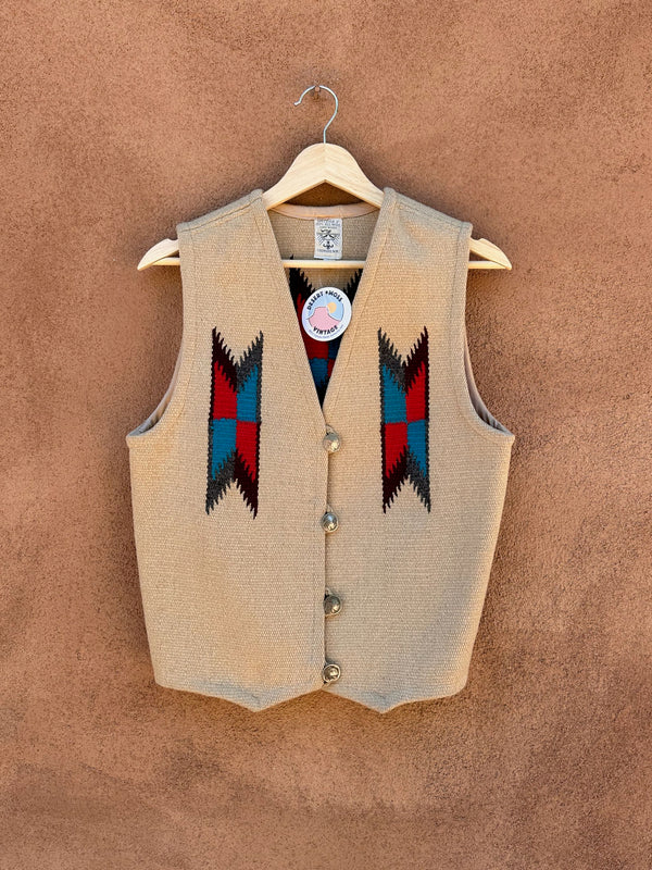 1970's Buffalo Nickel Ortegas Chimayo Vest - Medium