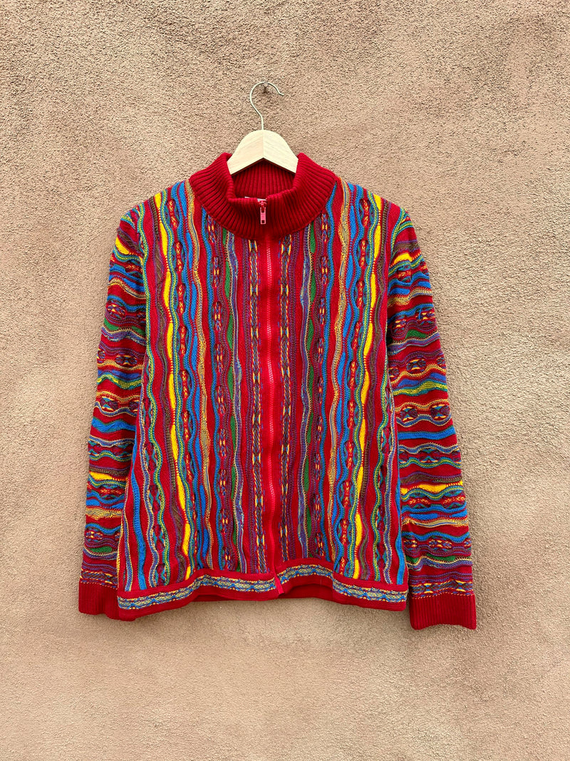 Coogi Style Purely Australian Zip Cardigan