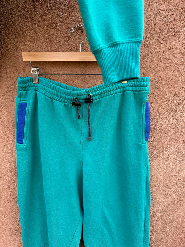 Teal Chinawear 1980's Sweatsuit - Medium