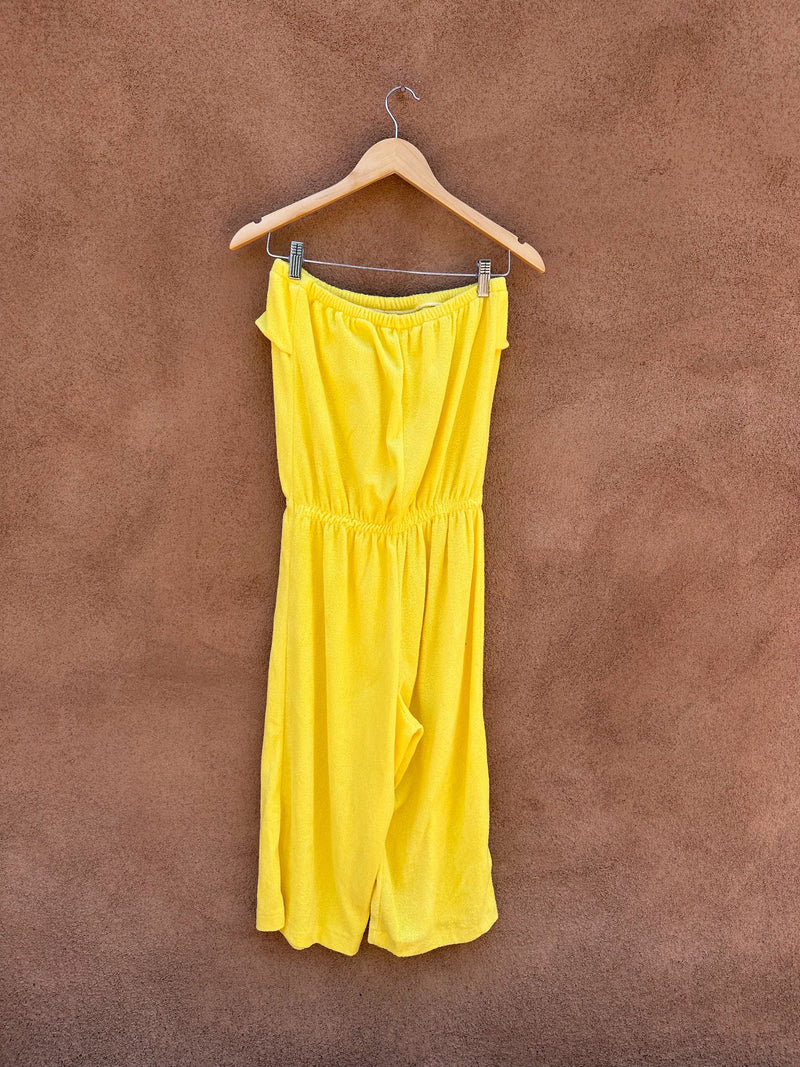 Canary Yellow Terrycloth Romper