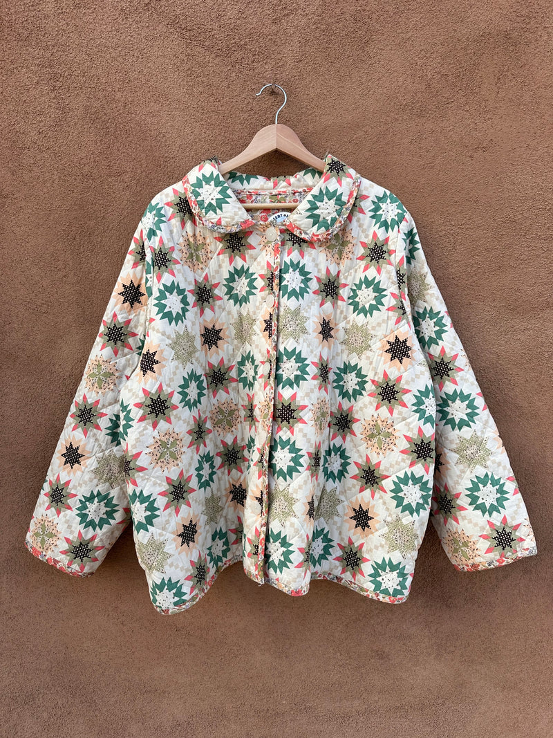 Country Quilt Jacket with Pockets