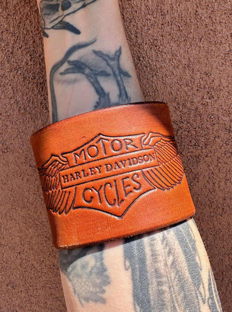 Harley Leather Cuff