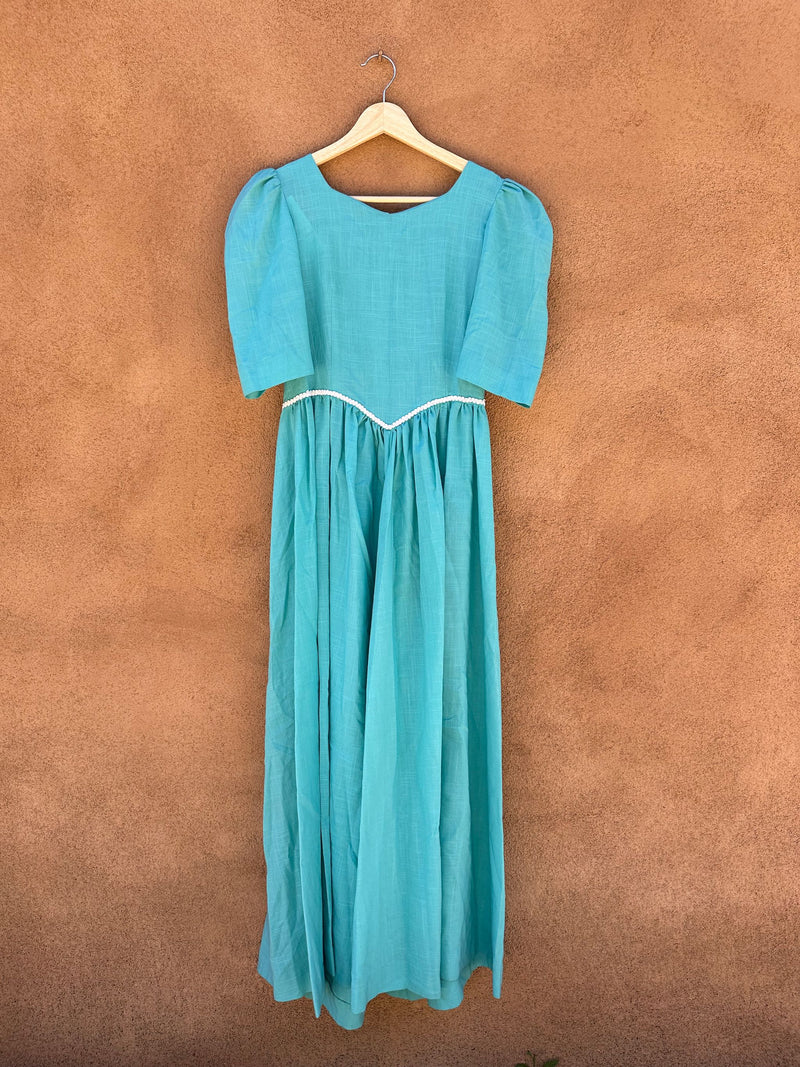 Teal Western Prairie Dress