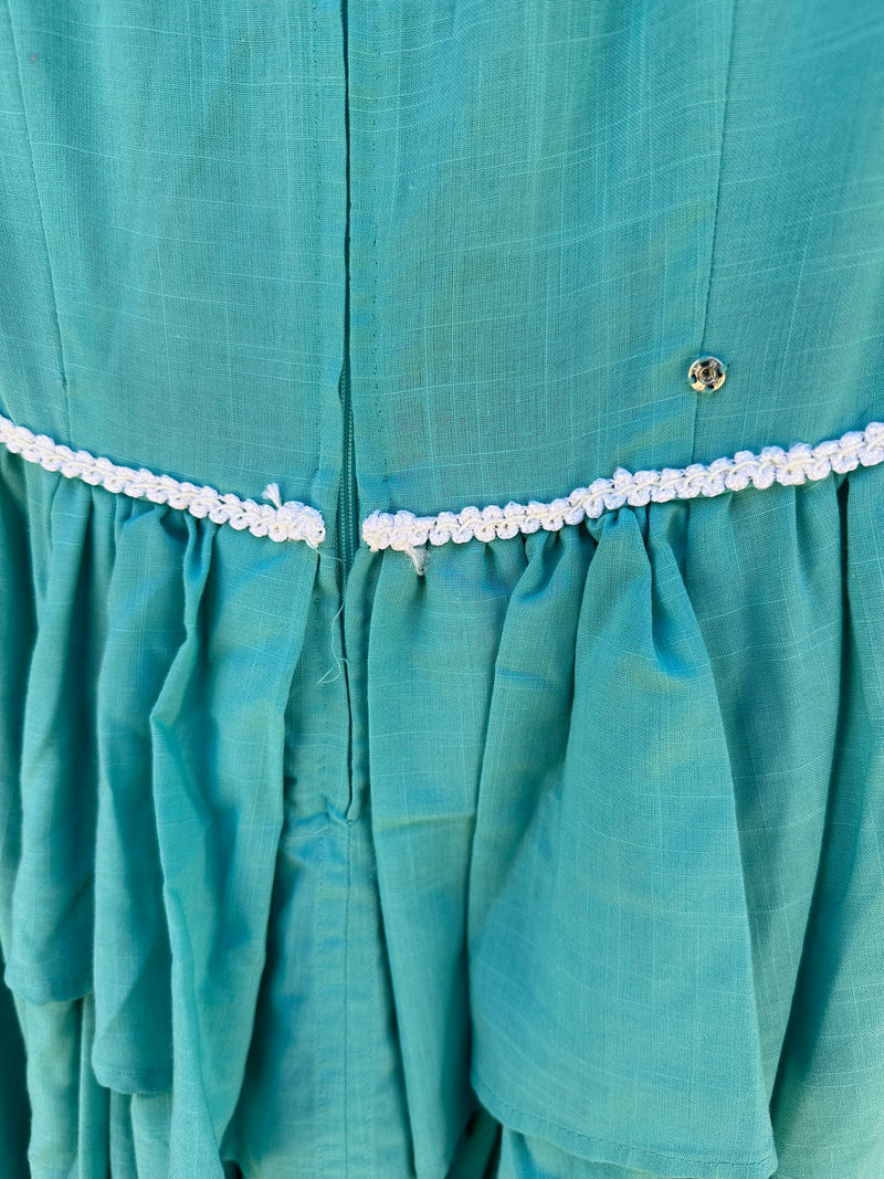 Teal Western Prairie Dress