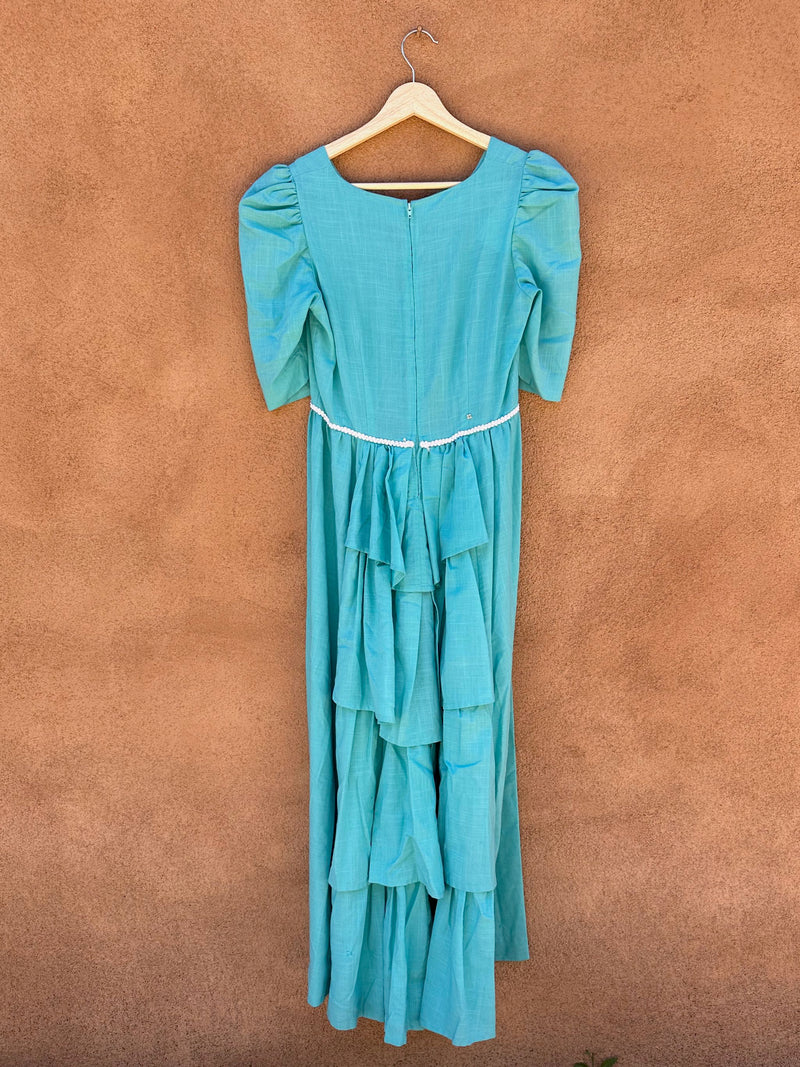 Teal Western Prairie Dress