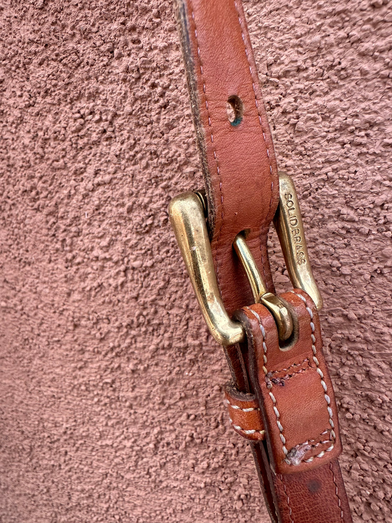 Dooney & Bourke Brown Pebble Grain Leather Purse - as is