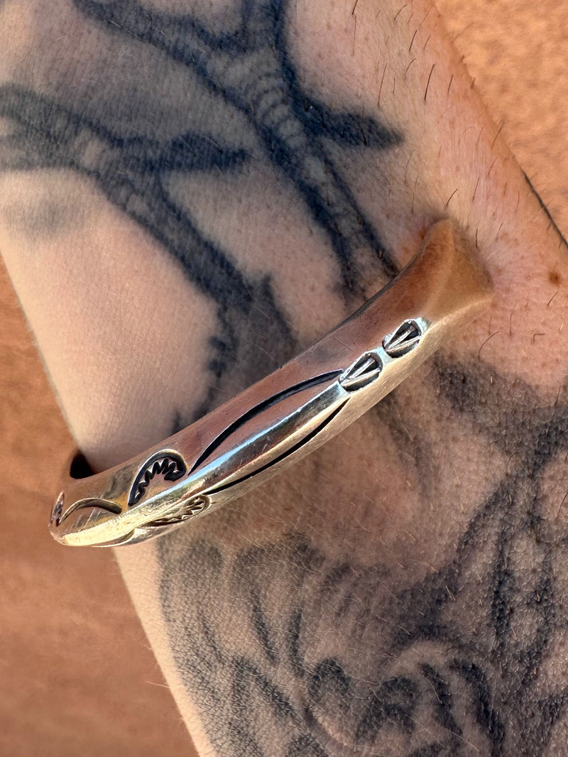 Large Raincloud Sterling Silver Cuff