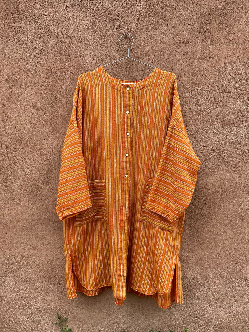 Orange and Yellow Striped House Coat