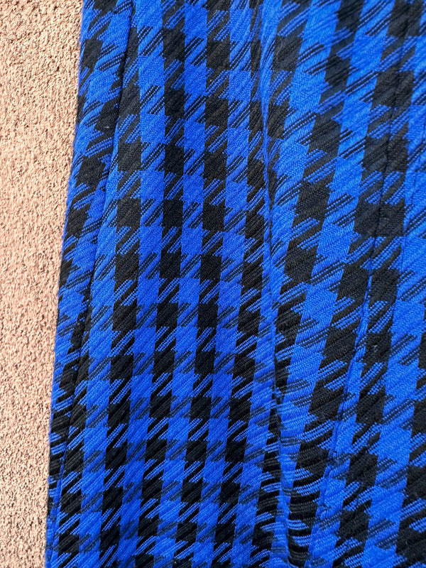 Black & Blue Houndstooth Skirt by Investments