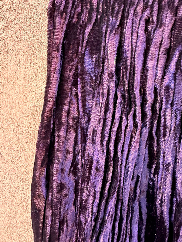 Velour Maroon/Purple Coldwater Creek Broom Skirt