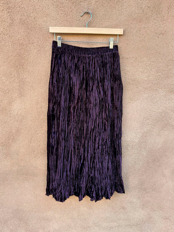 Velour Maroon/Purple Coldwater Creek Broom Skirt